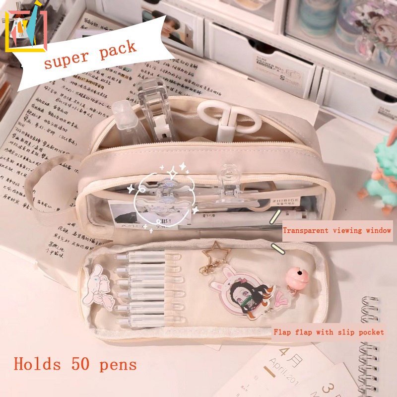 Túi Đựng Bút Cỡ Lớn Thiết Kế Giản Dị Phong Cách Nhật Bản