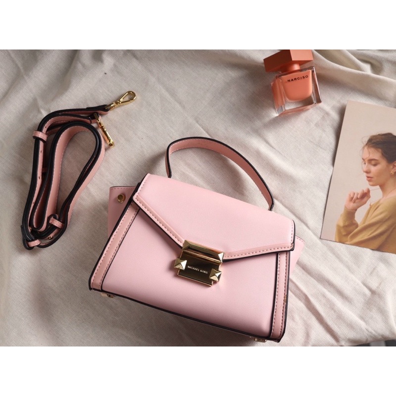 Túi xách MK Whitney mini Satchel màu hồng nhạt