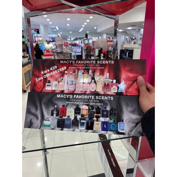 Set 20 chai nước hoa mini sample NỮ GIỚI MACY’S