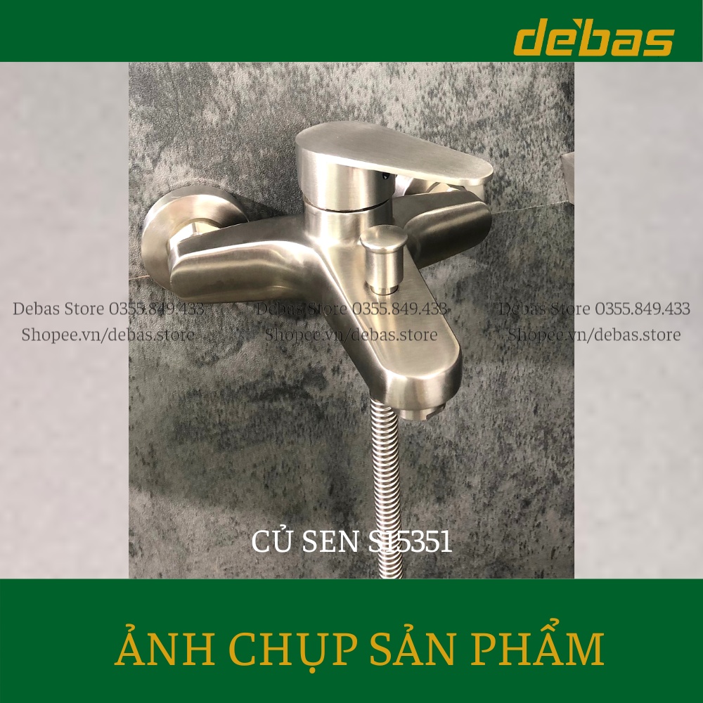 Bộ vòi sen tắm nóng lạnh inox 304 tăng áp nhập khẩu cao cấp Debas SI5351 SI5352