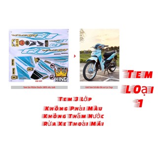 Tem rời wave 110cc dán xe 110cc xanh v3 -ảnh thật -#temxemay#decal #wave #wave110 #wave110cc
