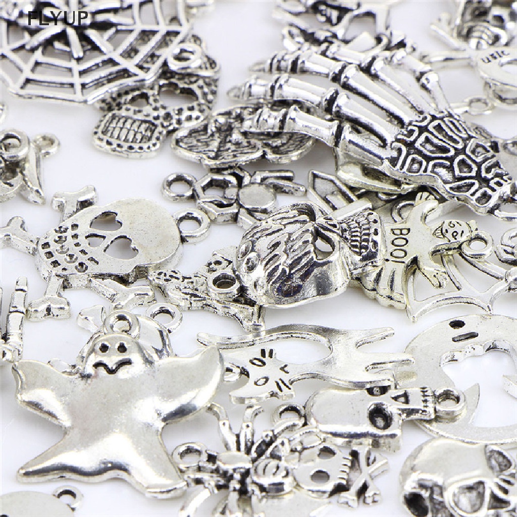 Bộ 60 Mặt Dây Chuyền Bạc Phong Cách Halloween Độc Đáo