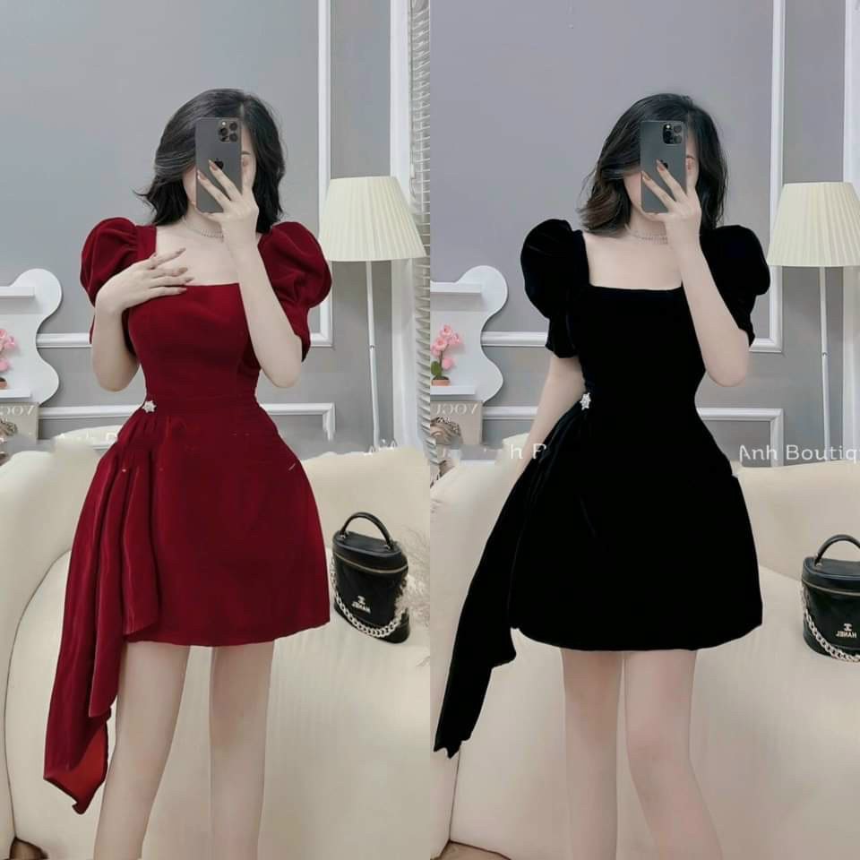 ĐẦM ĐI TIỆC BIGSIZE TÀ CHÉO XẾP TẦNG SANG CHẢNH
