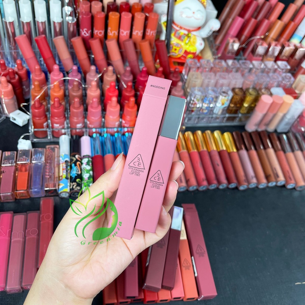 Son 3CE Kem Lì Cloud Lip Tint Nodding Bền Màu Lâu Trôi DATE MỚI CHÍNH HÃNG CHECK HIDDEN TAG