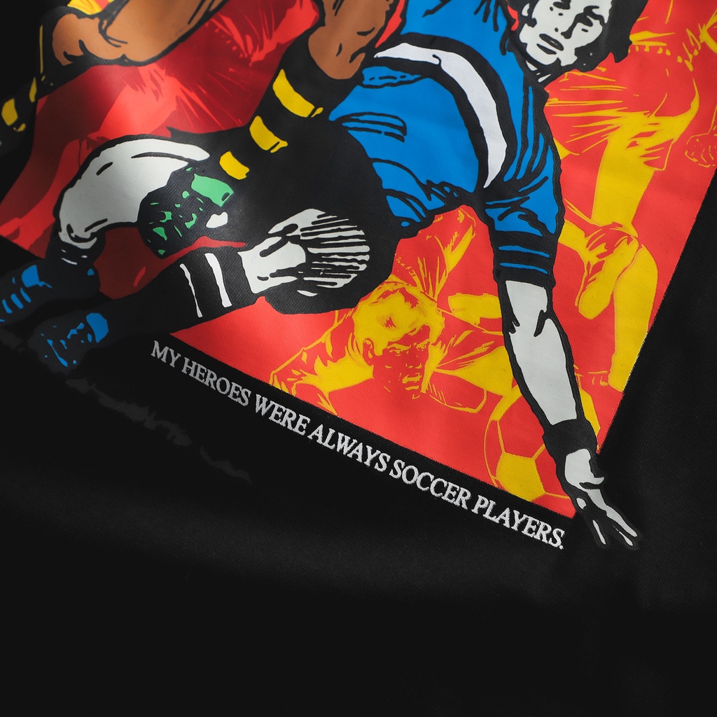 Áo Thun Nam Football Spirit Black ,Chất Vải Cotton 2 chiều Thoải Mái , AT0022-01 ,SOMEHOW