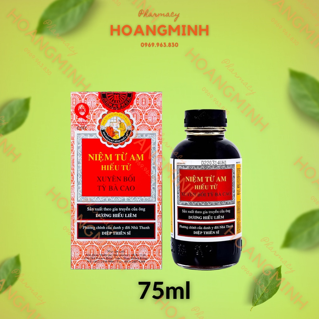 NIỆM TỪ AM HIẾU TỬ XUYÊN BỐI TỲ BÀ CAO ( NIN JIOM PEI PA KOA) - CHAI 75ml/150ml/300ml