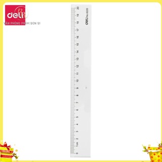 [miễn phí ship] COMBO 3 chiếc Thước kẻ 20cm DELI - trong suốt - E6220
