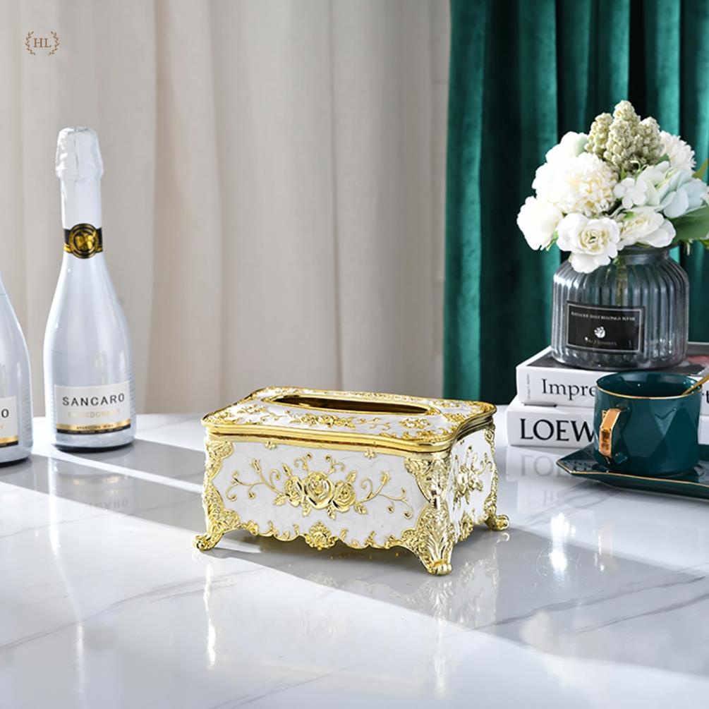 Hộp đựng giấy hợp kim họa tiết Size Bé, đồ decor tiện ích, thông minh