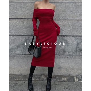 Váy dài ôm body hở vai sang trọng