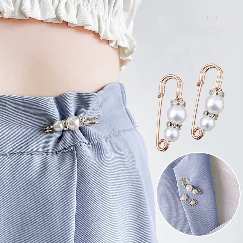 1 Bộ Ghim Cài Thắt Lưng Quần Jean Vô Hình Tái Sử Dụng Được Thời Trang