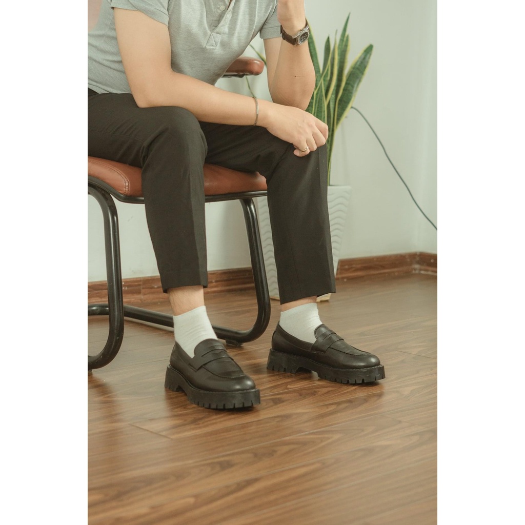 Giày Penny Loafer Nam Nữ Công Sở Form Dáng Classic, Da Bò Nguyên Tấm, Hỗ Trợ Tăng Chiều Cao