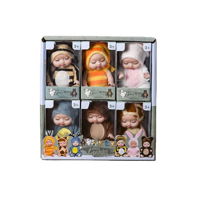 Hộp Quà Set 6 Búp Bê Em Bé Sơ Sinh Đáng Yêu Cho Bé