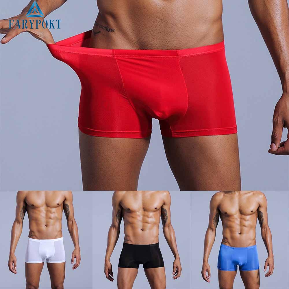 Quần Lót Mềm Mại Thoáng Khí Màu Trơn Cho Nam