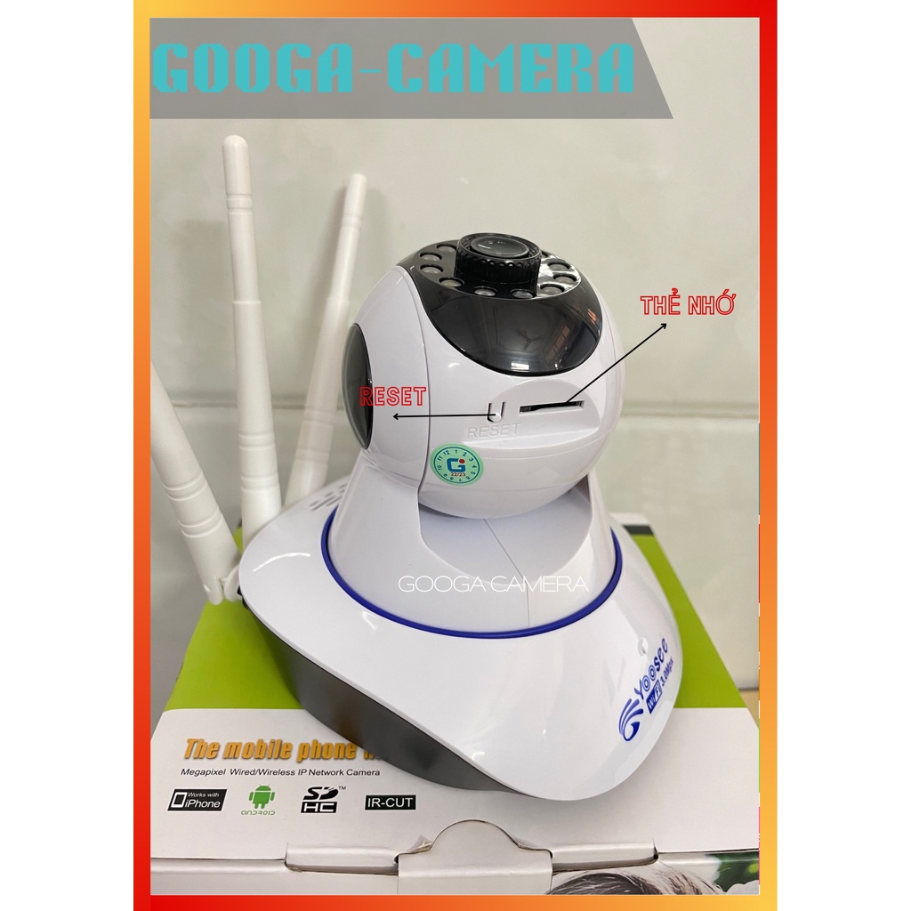 Camera YOOSEE trong nhà 3 râu - FHD 1080p - Quay đêm HỒNG NGOẠI, có LAN hoặc ko LAN, đàm thoại 2 chiều