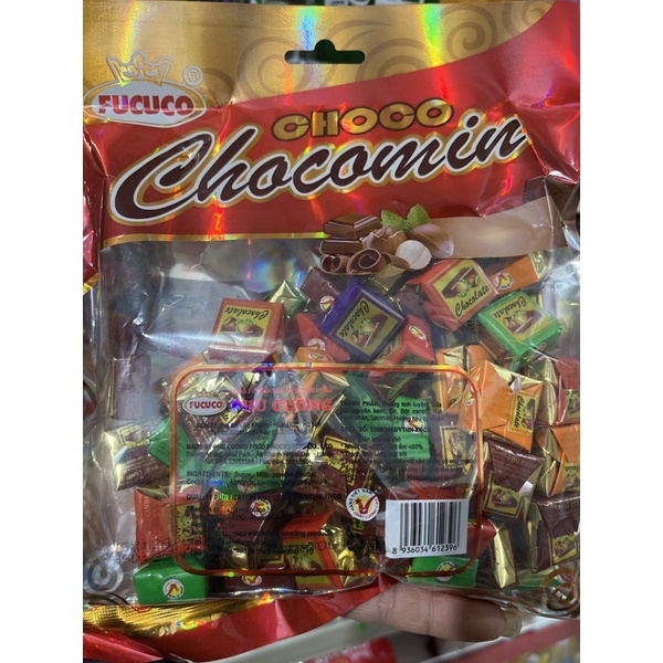 Kẹo Socola/ Chocolate Vuông Vị Dưa Hấu Phú Cường Gói 350g