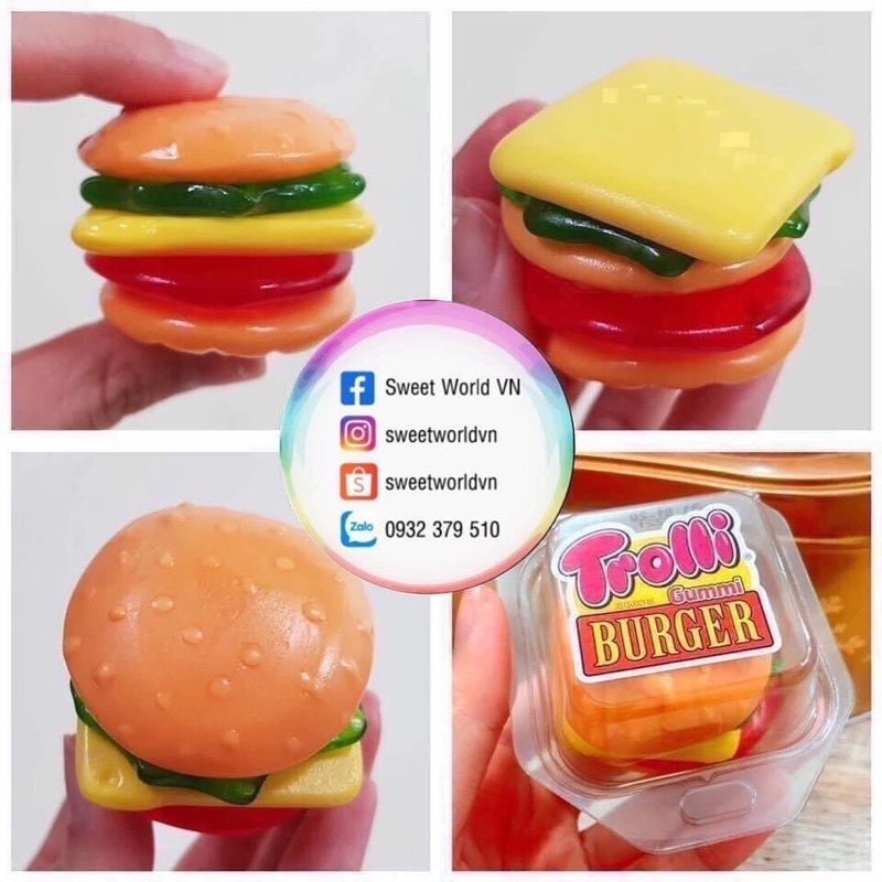 Kẹo dẻo Hamburger Trolli (50g) - Đức