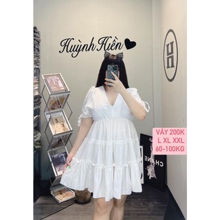 ❤️ bigsize ❤️ đầm cổ v bbd 60-100kg