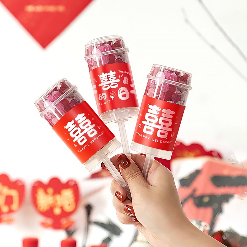 Pháo bông giấy confetti loại nhỏ dễ thương tiệc cưới lễ cưới khai trương năm mới tết, Pháo cho trẻ em