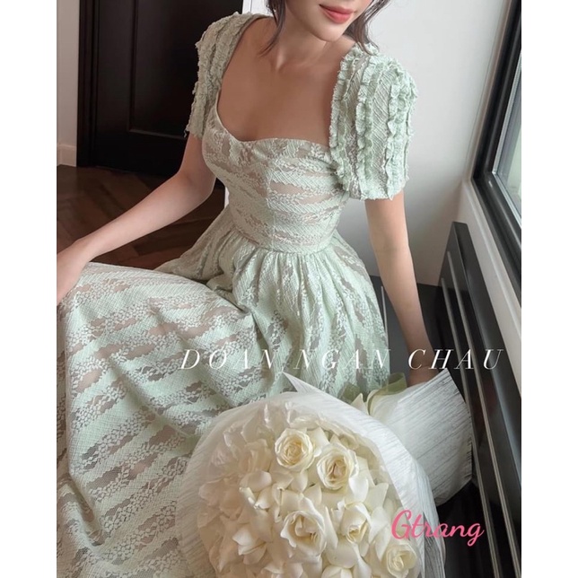 Đầm ren thời trang nữ dáng tiểu thư phong cách sang chảnh