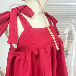 Áo kiểu babydoll 2 dây cột nơ [ảnhthậtshopchụp]