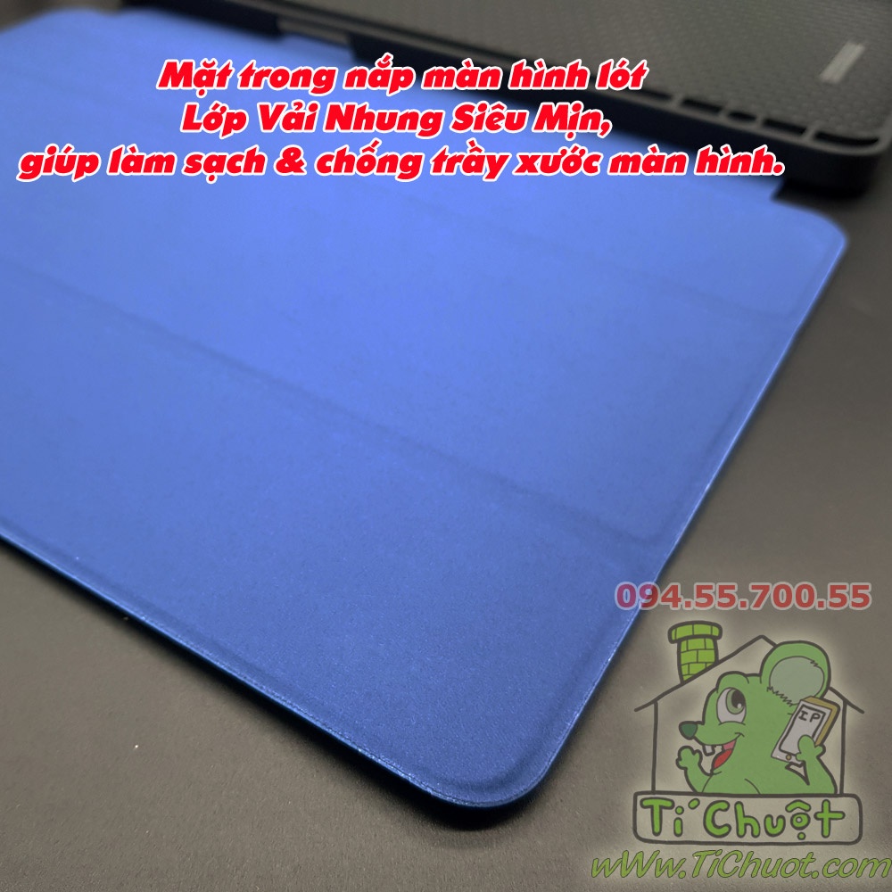[Chính Hãng DUX DUCIS-Ảnh Thật] Bao da iPad PRO 12.9&quot; 2020/ M1 2021/ M2 2022 DOMO Series Khay Dẻo Vải Jean Có Khay Bút