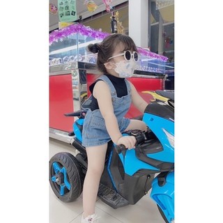 Yếm jean bé gái bé trai Yếm bò trẻ em hàng loại 1 chuẩn phom
