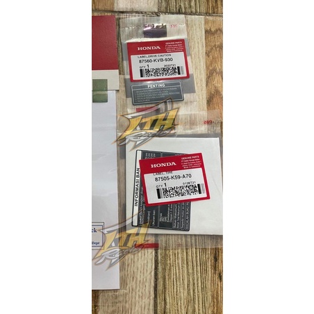 Tem thông số yếm khóa Honda Vario 125 150 2015 2016 2017 2018 2019 2020