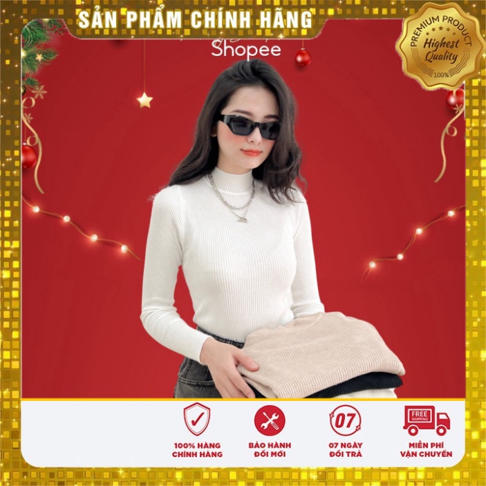 Áo len nữ cổ ba phân VMSTYLE dài tay giãn nở đa màu trang điểm thu đông - ALU00064