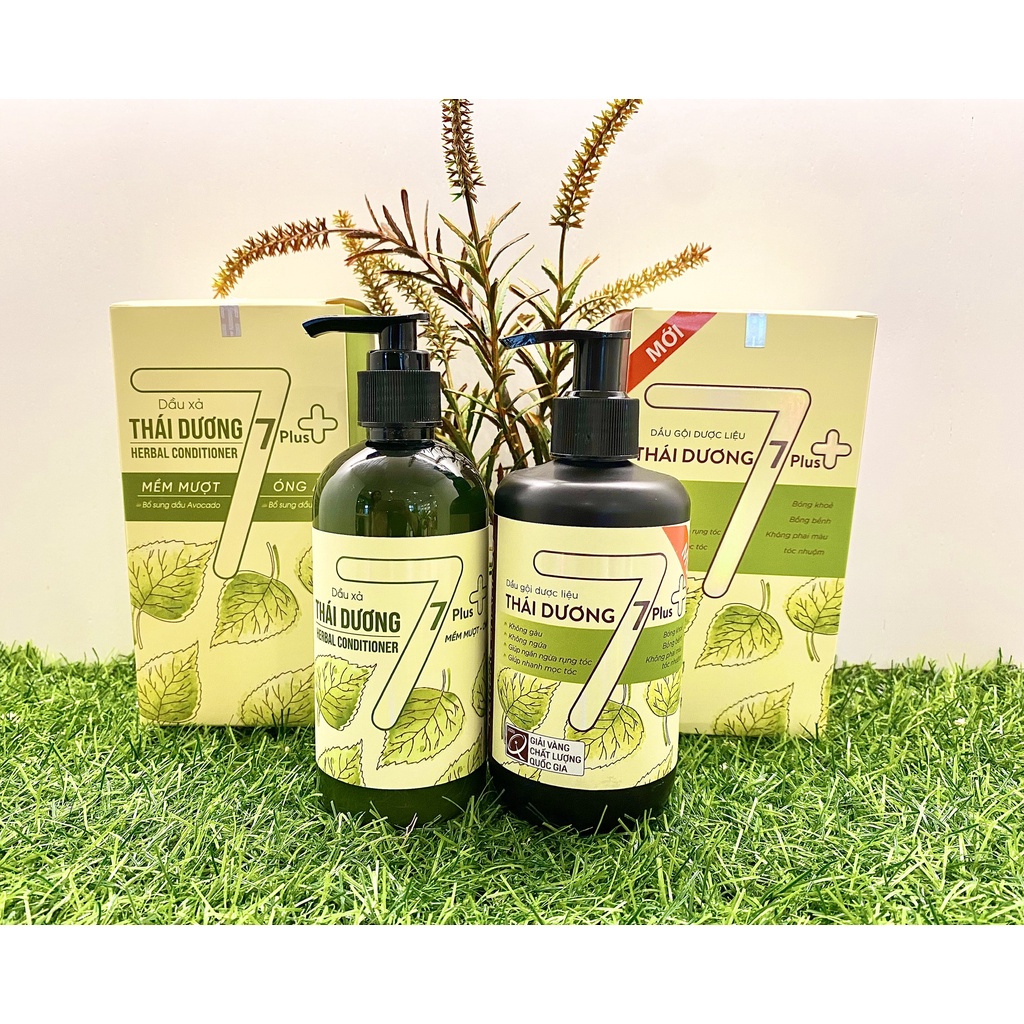 Cặp Dầu gội & Dầu xả dược liệu Thái Dương 7 Plus - Sao Thái Dương