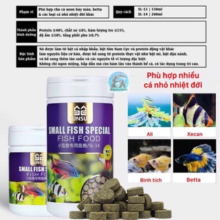 Thức ăn dán kính Sunsun cho cá