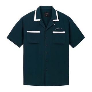 Áo sơ mi lụa xanh Navy Amand ASN007