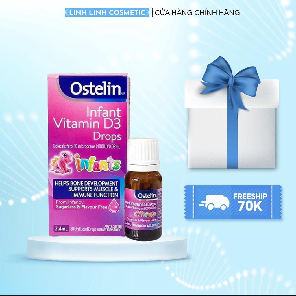 Vitamin D3 Ostelin, D3 Drops Ostelin 2.4ml của Úc