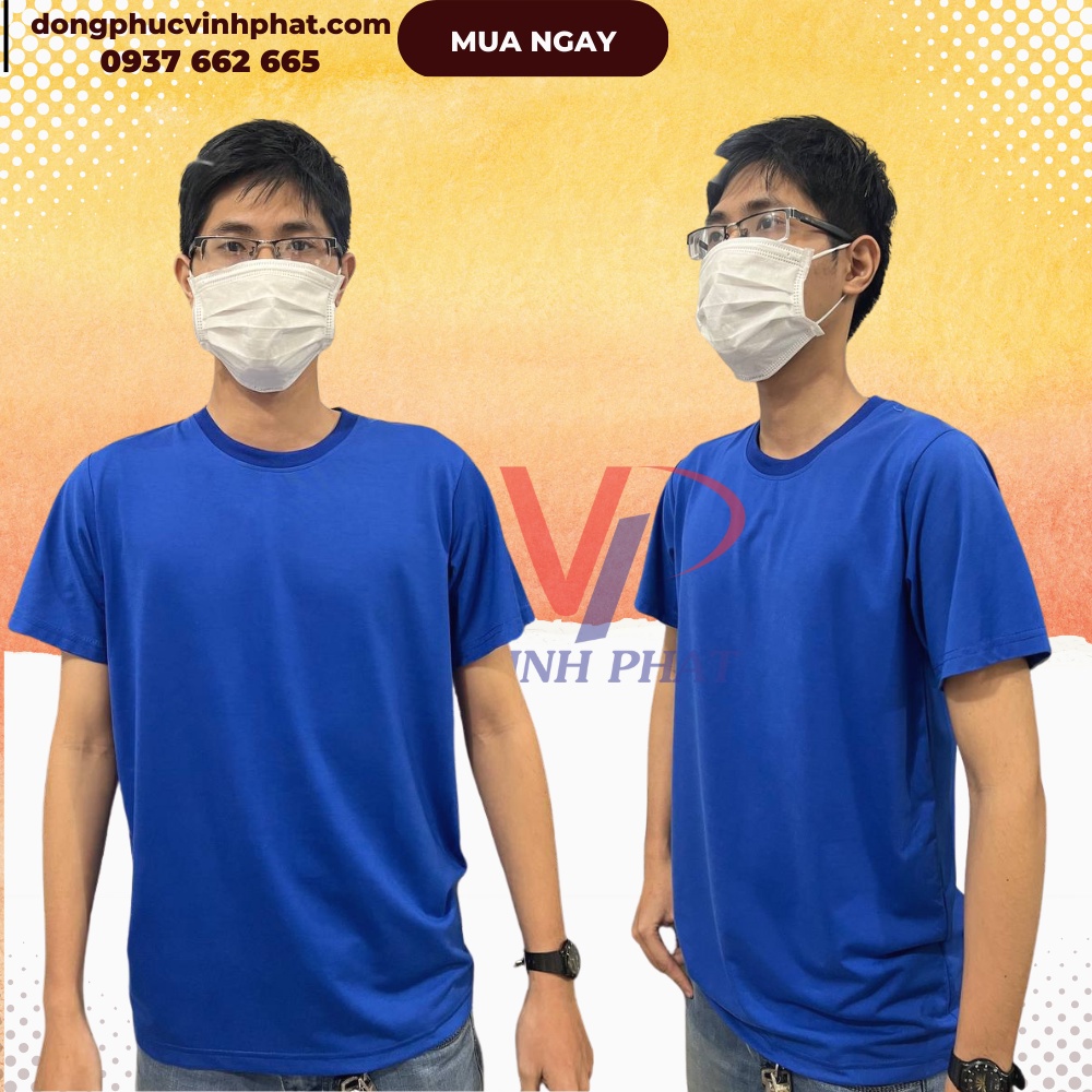 Áo Thun Trơn Nam Nữ Cổ Tròn Tay Ngắn Basic Trẻ Trung Vải Cotton Mịn Co Giãn Thoáng Mát - Hình Thật