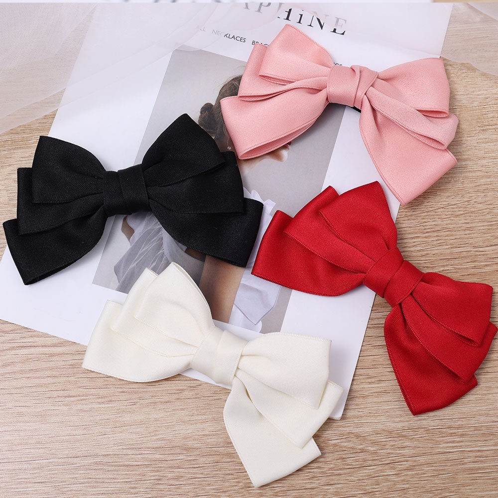 Kẹp Tóc Hình Nơ Phong Cách Hàn Quốc Đơn Giản Cho Nữ