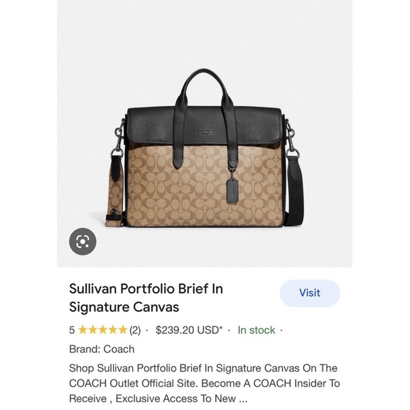 CẶP XÁCH COACH SULLIVAN PORTFOLIO BRIEF IN SIGNATURE CANVAS