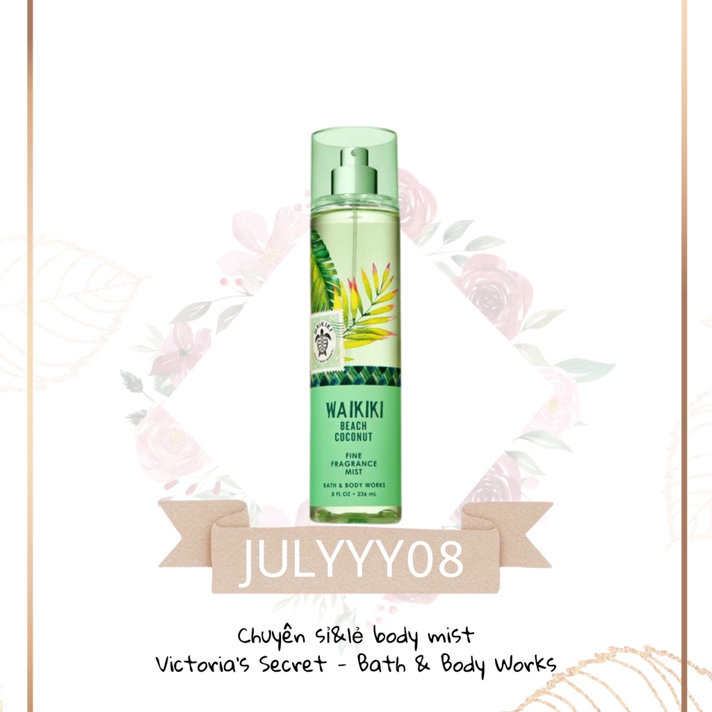 Xịt Thơm Toàn Thân WAIKIKI BEACH COCONUT +jɥȽÿ08+