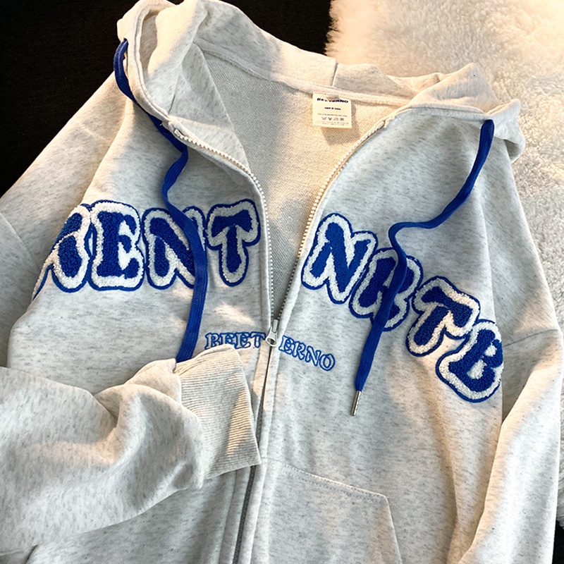 NRVP Áo khoác hoodie tay dài kiểu dáng thể thao cho nữ