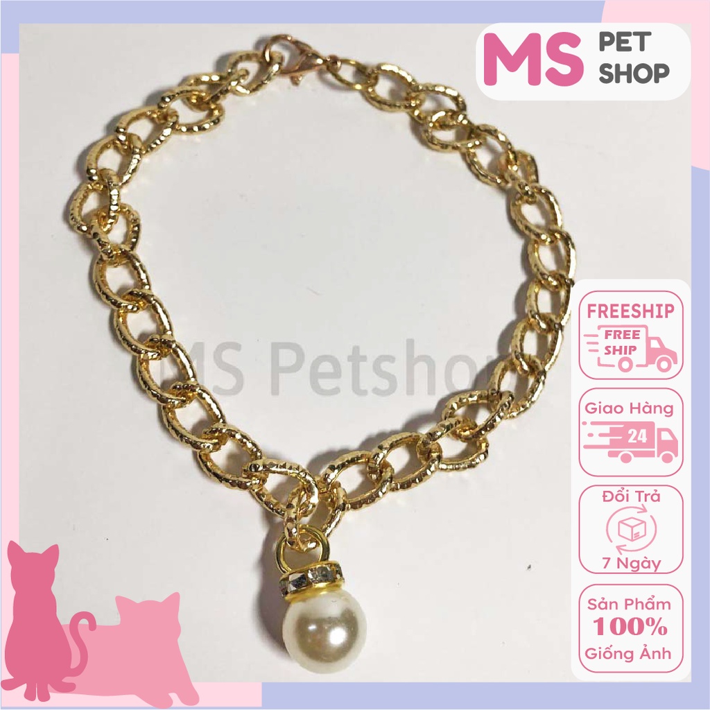 Dây Chuyền Cho Chó Mèo Vàng Bạc Lấp Lánh - Vòng Đeo Cổ Thú Cưng - MSPETSHOP OFFICIAL STORE