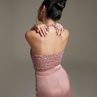 Đầm Maybi ôm lụa cup cutout phối nơ