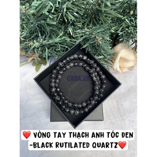 Vòng tay tóc đen 5-6mm - 3 vòng quấn | cada decor
