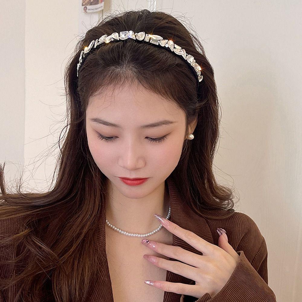 Băng Đô Cài Tóc Đính Đá Lấp Lánh Thời Trang Cho Nữ