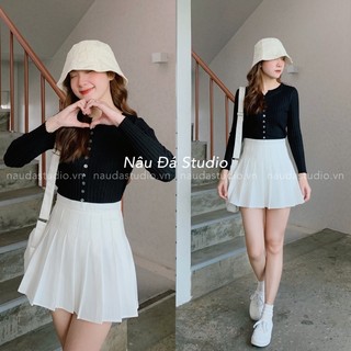 CHÂN VÁY TENNIS XẾP LY (ảnh thật) - NÂU ĐÁ STUDIO.
