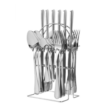 Bộ 24 Dao Dĩa Thìa Cao Cấp Bộ Dụng Cụ Ăn Bít Tết Phong Cách Phương Tây Bằng Thép Không Gỉ với Hộp Quà Tặng