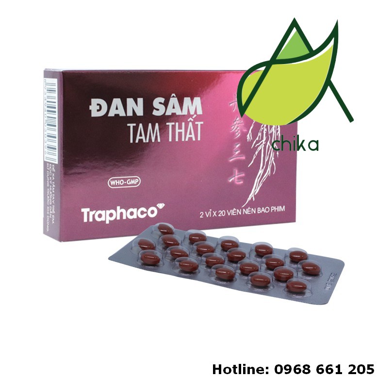 Đan Sâm Tam Thất Traphaco (Hộp 40 viên) - Chika Việt Nam