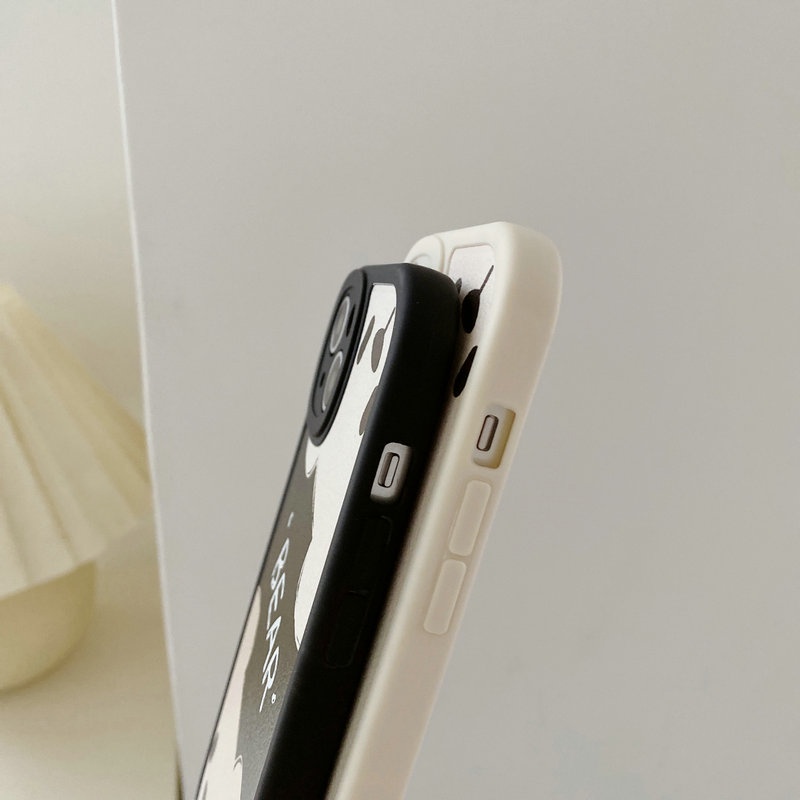Ốp lưng iPhone 15 14 13 12 11 Pro Max X XR XS Max 8 7 6 6S + Plus SE 2020 iPhone15 iPhone14 iPhone13 iPhone12 iPhone11 iPhone8 iPhone7 Round Protect Camera Bear Soft Case