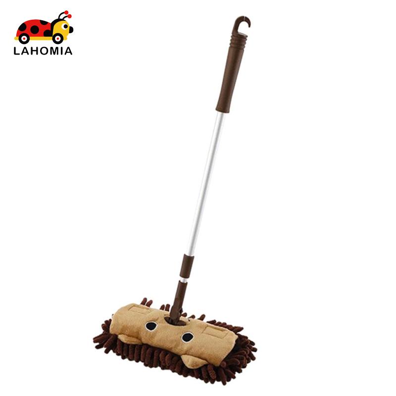 LAHOMIA Cây lau nhà mini thiết kế xoay 360 độ chất liệu microfiber cho bé