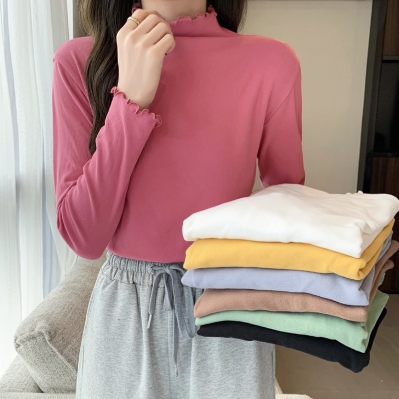 Áo Thun Nữ Dài Tay Cổ Tròn Thời Trang Hàn