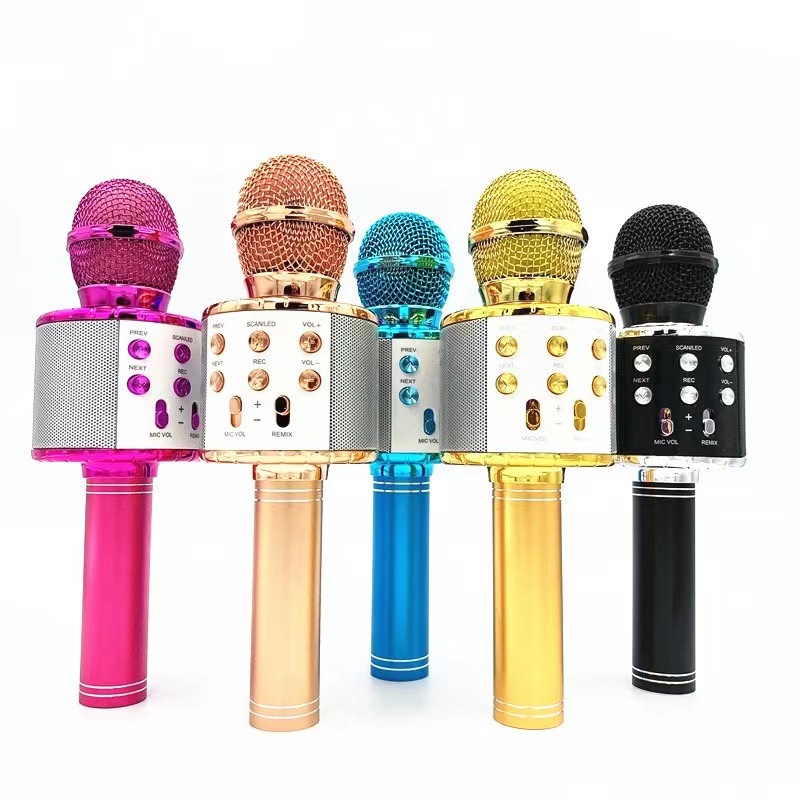 Mic Karaoke Ws-858, Micro Bluetooth Không Dây Kèm Loa, Vừa Nghe Nhạc Vừa Hát Karaoke | BigBuy360 - bigbuy360.vn