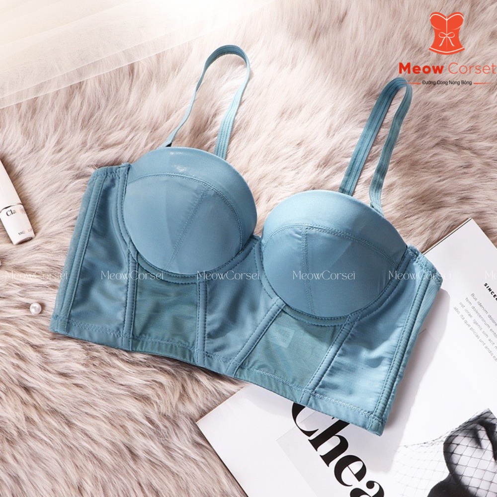 Áo lót bra corset cup ngực mềm có gọng bralette sexy có thanh định hình 9981
