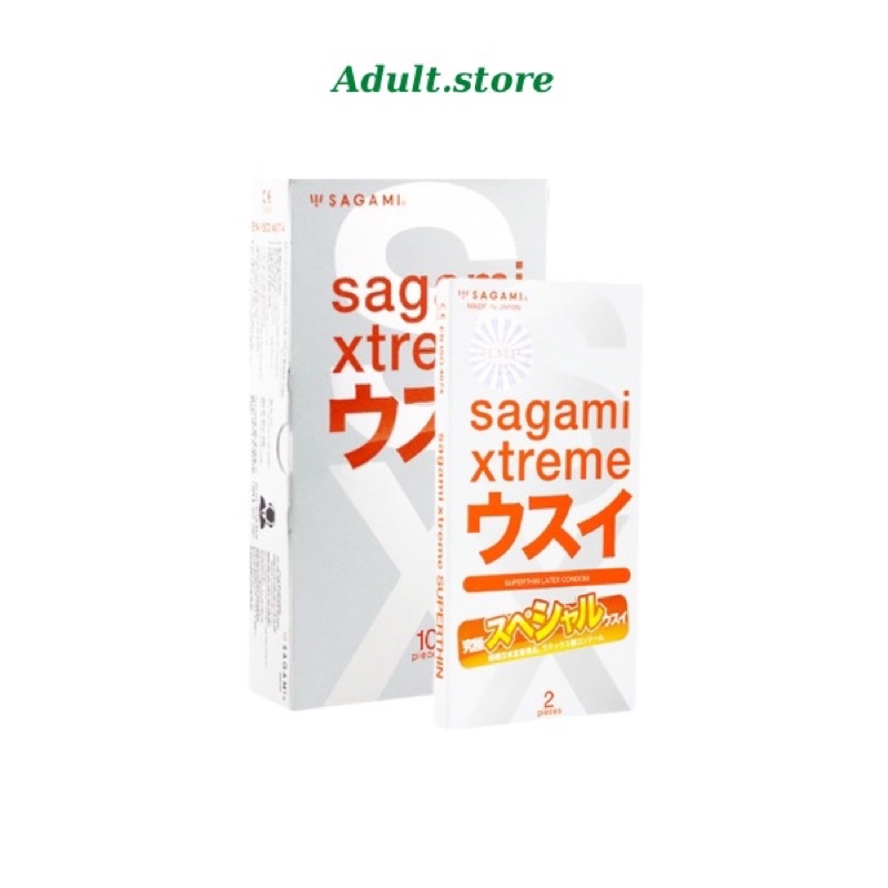 Bao cao su Sagami Superthin siêu mỏng kiểu truyền thống không mùi trong suốt chính hãng Nhật Bản